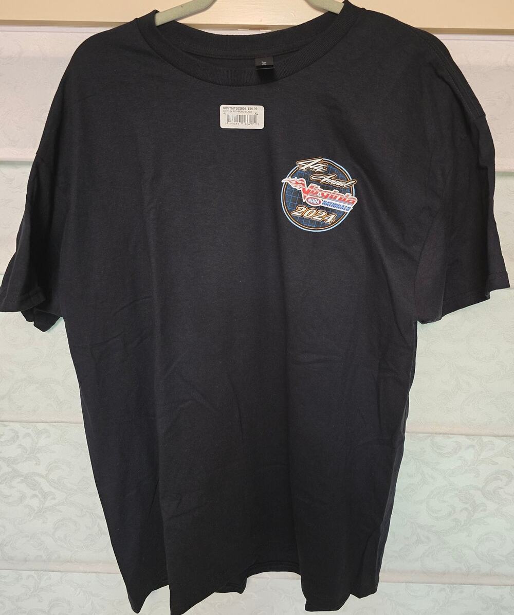 2024 Virginia NHRA Nationals Richmond Men's XL Black Gildan T-Shirt Drag Racing